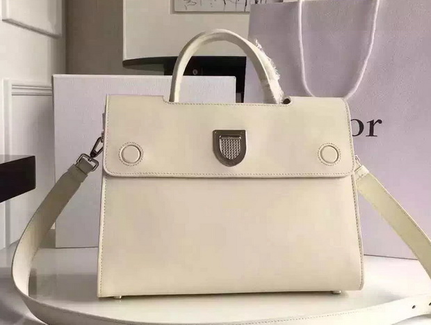 Diorever Bag White Smooth Calf Leather for Sale