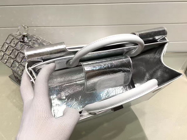 Diorever Bag in Silver Calf Leather for Sale