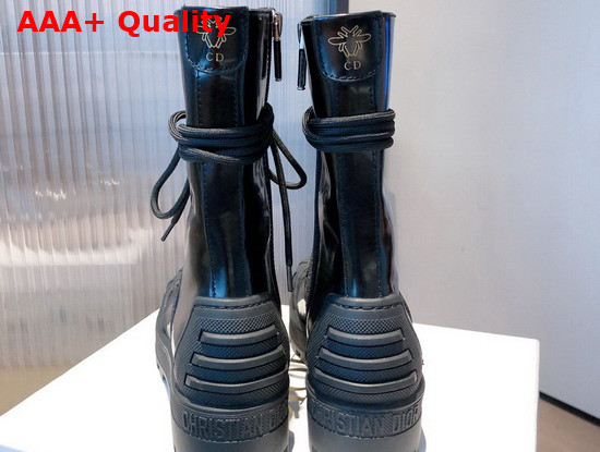 Dioriron Ankle Boot Black Brushed Calfskin Replica