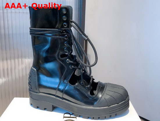 Dioriron Ankle Boot Black Brushed Calfskin Replica