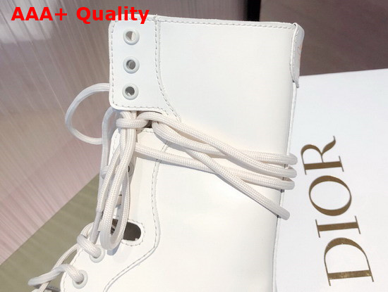 Dioriron Ankle Boot White Brushed Calfskin Replica