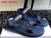 Dioriviera D Wave Sandal in Deep Blue Technical Fabric Replica