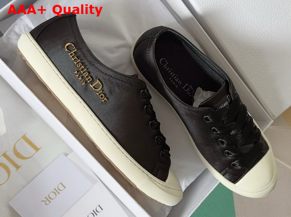 Dioriviera Dior Lucky Sneaker in Black Satin Replica