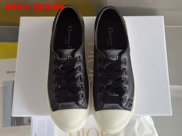 Dioriviera Dior Lucky Sneaker in Black Satin Replica