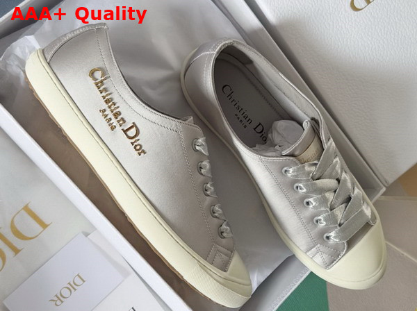 Dioriviera Dior Lucky Sneaker in Gray Satin Replica