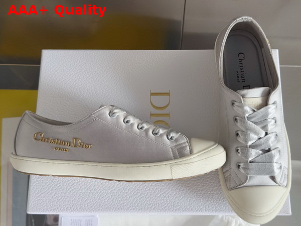 Dioriviera Dior Lucky Sneaker in Gray Satin Replica