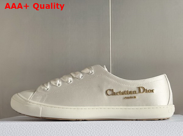 Dioriviera Dior Lucky Sneaker in White Satin Replica