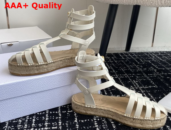 Dioriviera Dior Marine Sandal in White Calfskin Replica