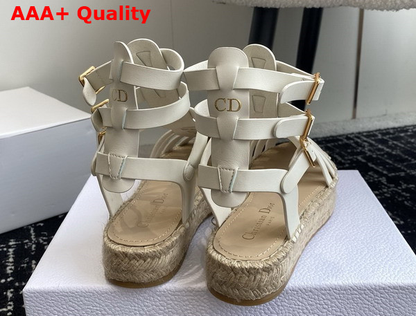 Dioriviera Dior Marine Sandal in White Calfskin Replica