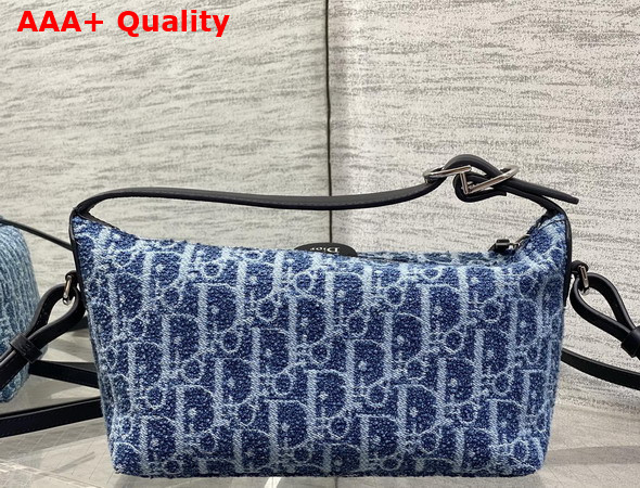 Dioriviera Nomad Pouch in Blue Spongy Dior Oblique Fabric Replica