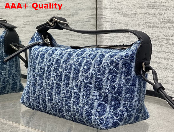 Dioriviera Nomad Pouch in Blue Spongy Dior Oblique Fabric Replica