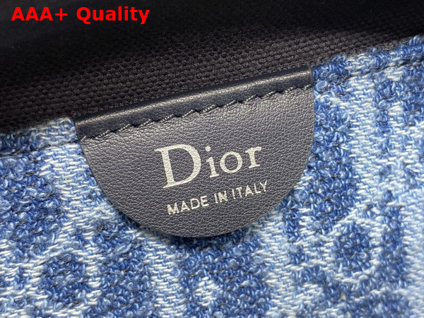 Dioriviera Nomad Pouch in Blue Spongy Dior Oblique Fabric Replica