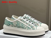 Dioriviera Walk N Dior Platform Sneaker Cotton Embroidered with Aquamarina Toile de Jouy Sauvage Motif Replica