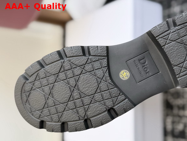 Diorly Boot in Black Calfskin and Quilted Cannage Lambskin Replica