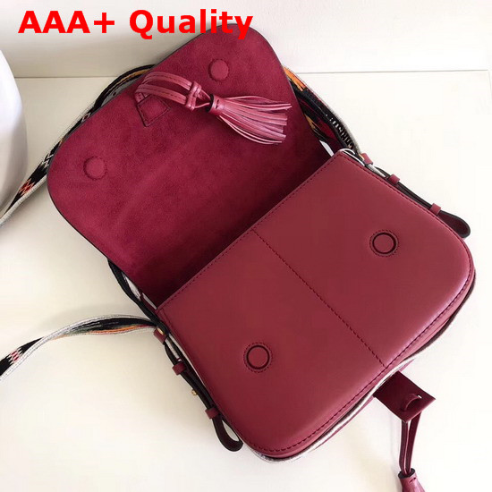 Diorodeo Calfskin Flap Bag in Scarlet Red Supple Calfskin Replica