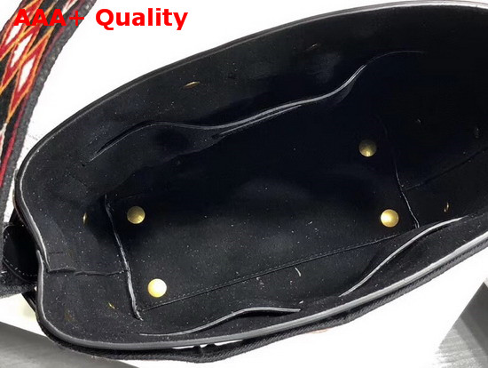 Diorodeo Calfskin Hobo Bag in Black Supple Calfskin Replica