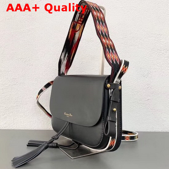 Diorodeo Flap Bag in Black Supple Calfskin Replica