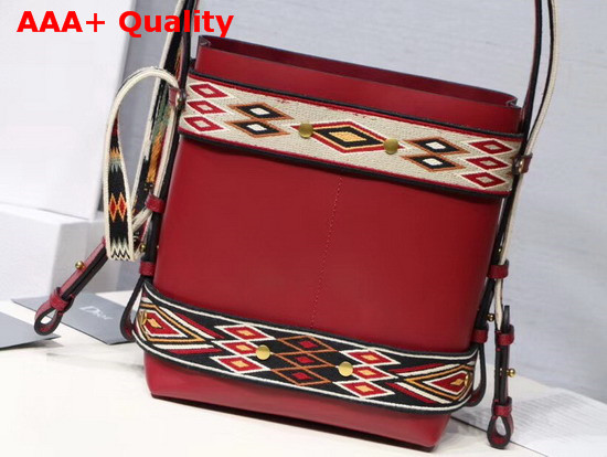 Diorodeo Hobo Bag in Scarlet Red Supple Calfskin Replica