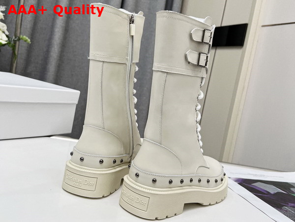 Diorquake Ankle Boot White Calfskin Replica