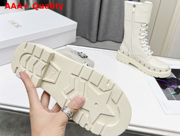 Diorquake Ankle Boot White Calfskin Replica