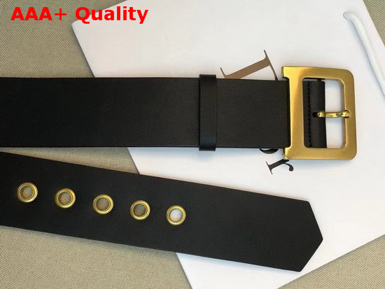 Diorquake Belt in Black Calfskin Replica