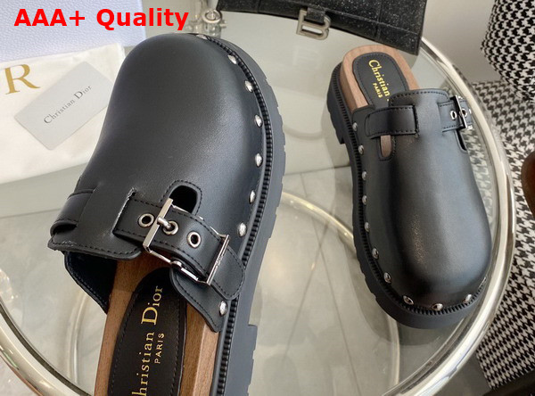 Diorquake Clog Black Calfskin Replica