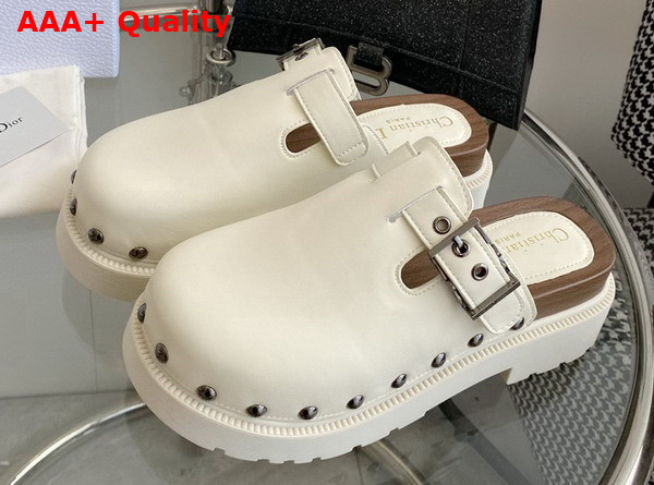 Diorquake Clog White Calfskin Replica