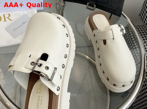 Diorquake Clog White Calfskin Replica