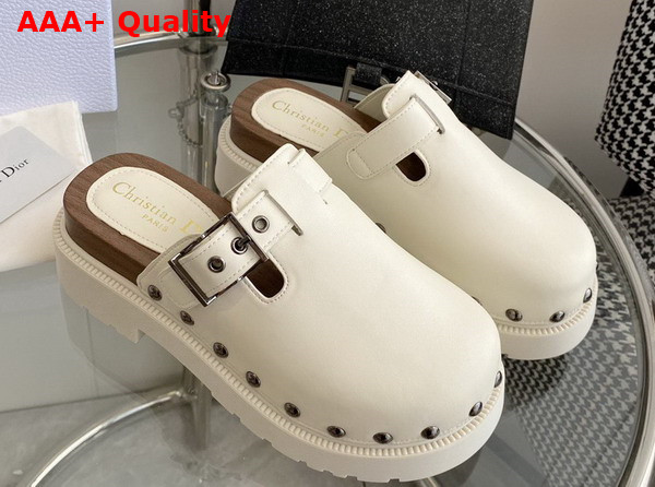 Diorquake Clog White Calfskin Replica