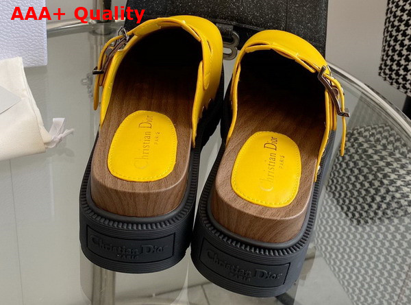 Diorquake Clog Yellow Calfskin Replica
