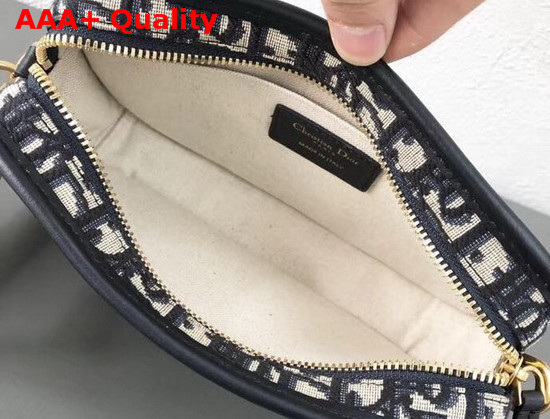 Diorquake Clutch in Blue Canvas Replica