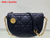 Diorstar Callisto Bag Black Macrocannage Lambskin Replica