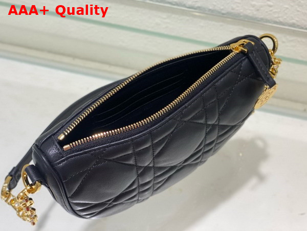 Diorstar Callisto Bag Black Macrocannage Lambskin Replica