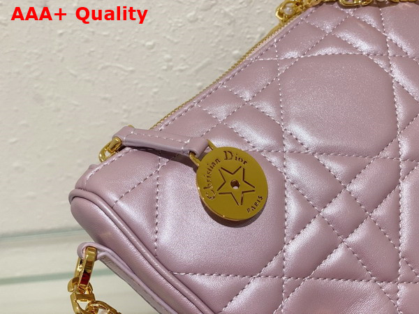 Diorstar Callisto Bag Pearl Pink Macrocannage Lambskin Replica