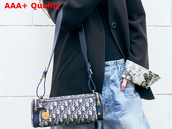 Diorstar East West Mini Handbag in Blue Dior Oblique Jacquard Replica