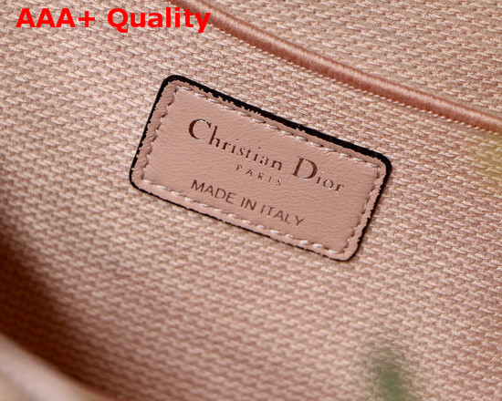 Diortravel Vanity Case Pink Embroidered Cannage Canvas Replica