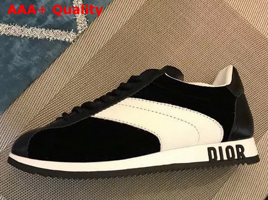 Diorun Trainer in Velvet and Calfskin Leather Replica