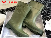 Diorunion Rain Boot Khaki Rubber with Dior Union Motif Replica