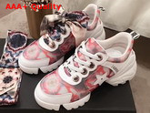 Jadior Kaleidiorscopic D Connect Sneaker in Red with Kaleidiorscopic Scarf Replica