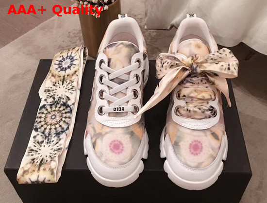 Jadior Kaleidiorscopic D Connect Sneaker in Yellow with Kaleidiorscopic Scarf Replica