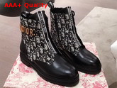 Jadior Oblique and Black Calfskin Boot Replica