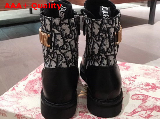 Jadior Oblique and Black Calfskin Boot Replica