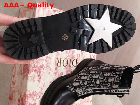 Jadior Oblique and Black Calfskin Boot Replica