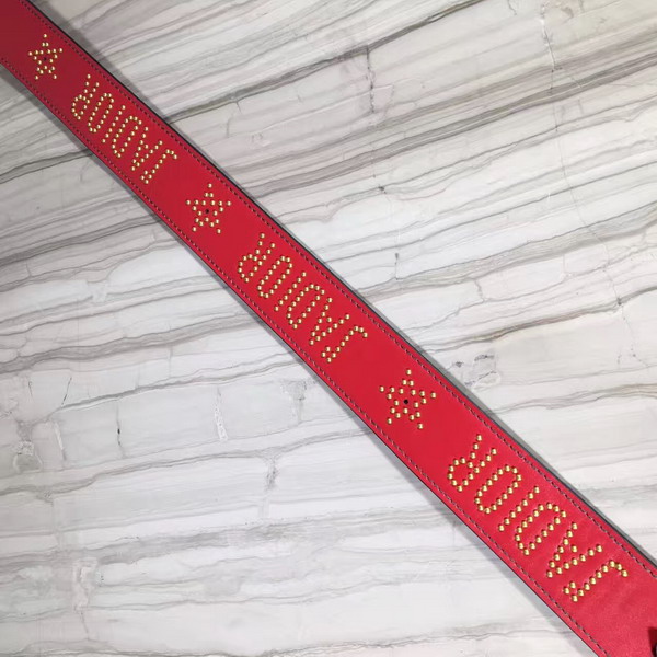 Jadior Studded Shoulder Strap in Red Calfskin For Sale