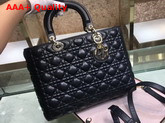 Lady Dior Tote Bag in Black Cannage Lambskin Replica