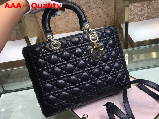 Lady Dior Tote Bag in Black Cannage Lambskin Replica