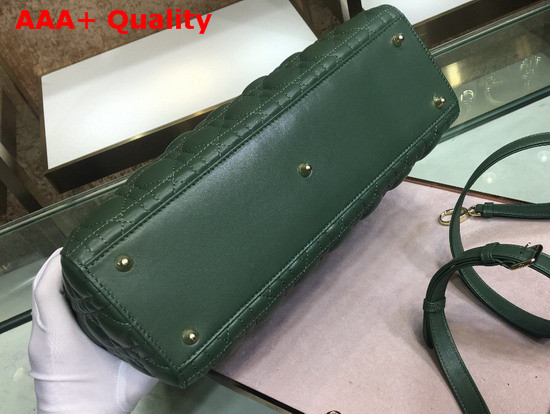 Lady Dior Tote Bag in Cypress Green Cannage Lambskin Replica