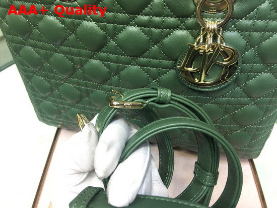 Lady Dior Tote Bag in Cypress Green Cannage Lambskin Replica