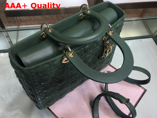 Lady Dior Tote Bag in Cypress Green Cannage Lambskin Replica