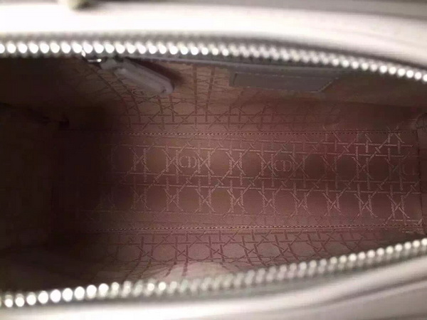 Large Lady Dior Bag In Light Grey Lambskin With Silver Hardware for Sale